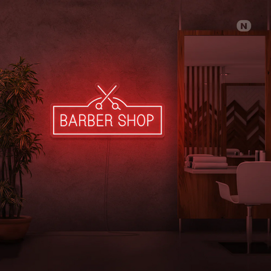 Neon Lighting Barber Shop