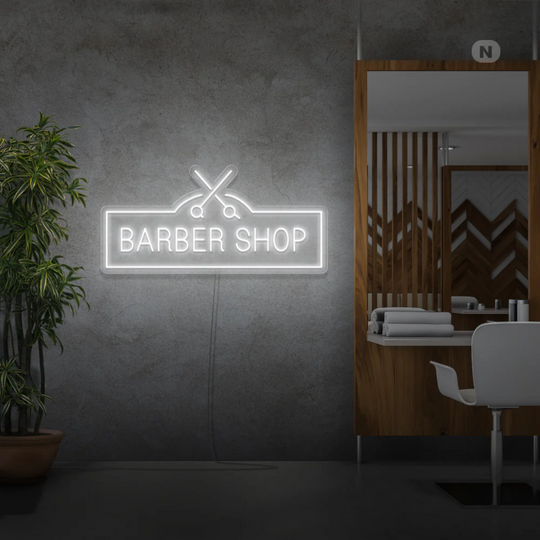 Neon Lighting Barber Shop