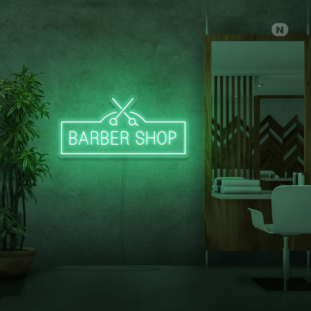 Neon Lighting Barber Shop