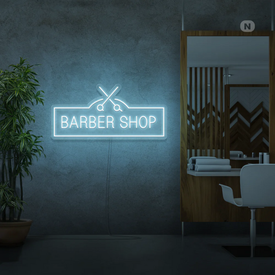 Neon Lighting Barber Shop