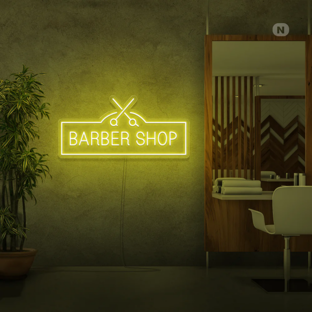 Neon Lighting Barber Shop