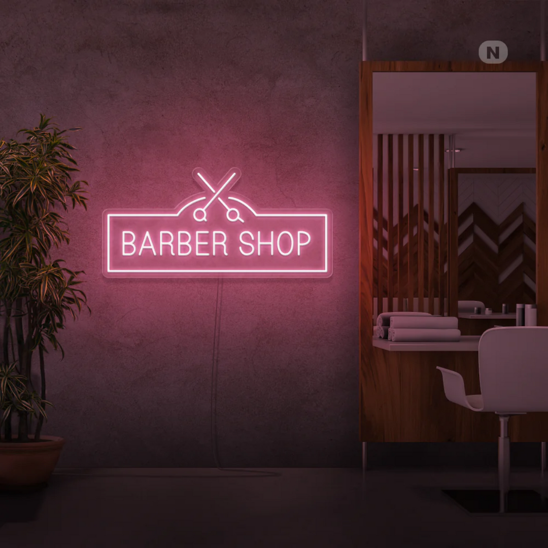 Neon Lighting Barber Shop