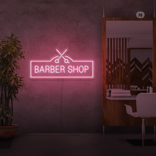 Neon Lighting Barber Shop