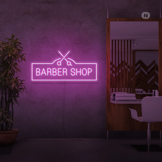 Neon Lighting Barber Shop