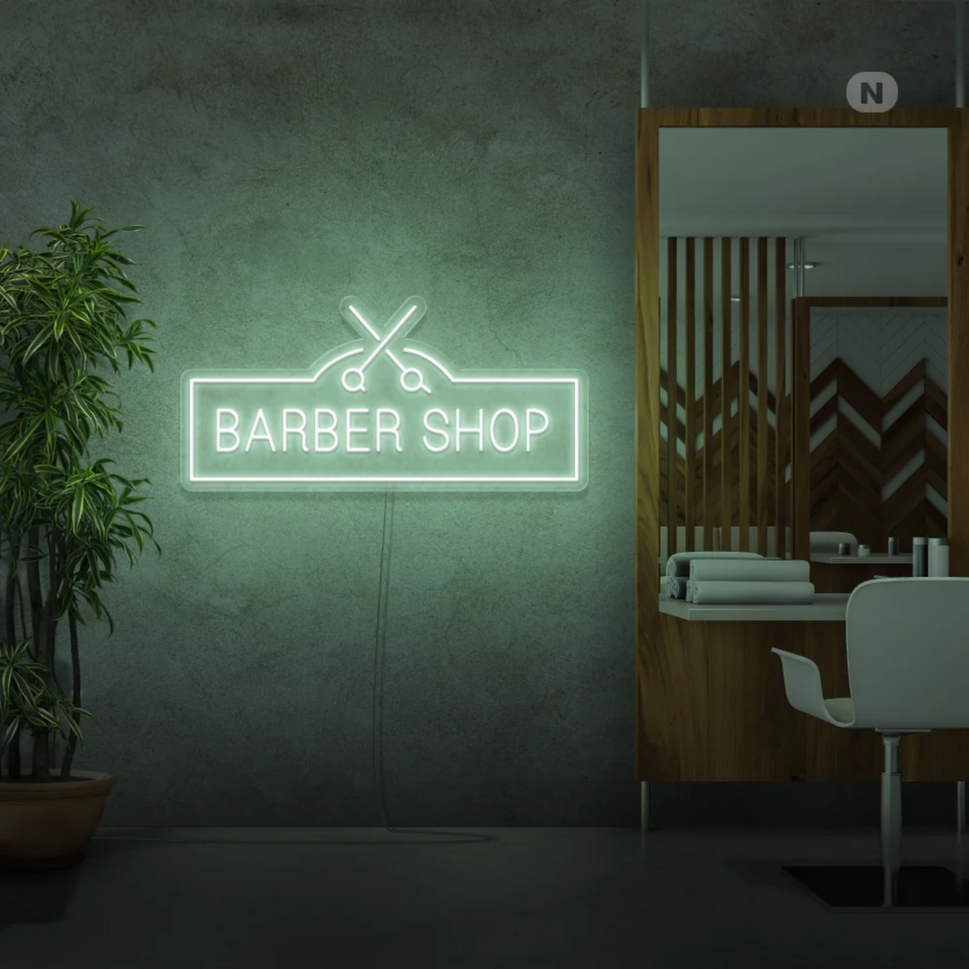 Neon Lighting Barber Shop