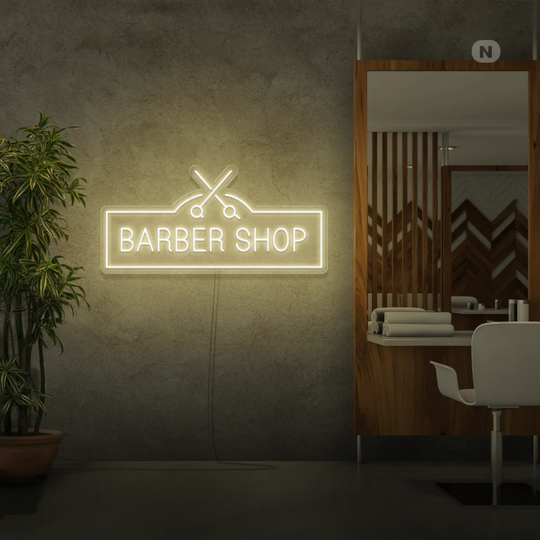Neon Lighting Barber Shop