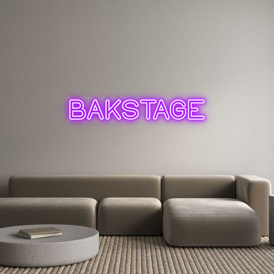 Custom Neon: BAKSTAGE