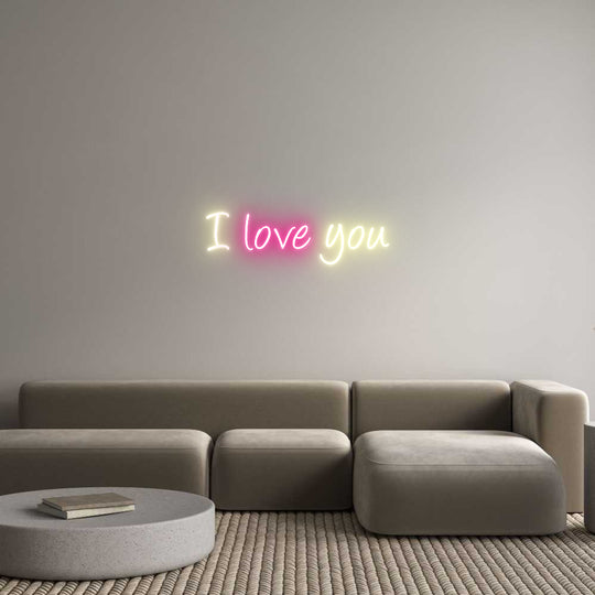 Benutzerdefiniertes Neon: Ich liebe dich