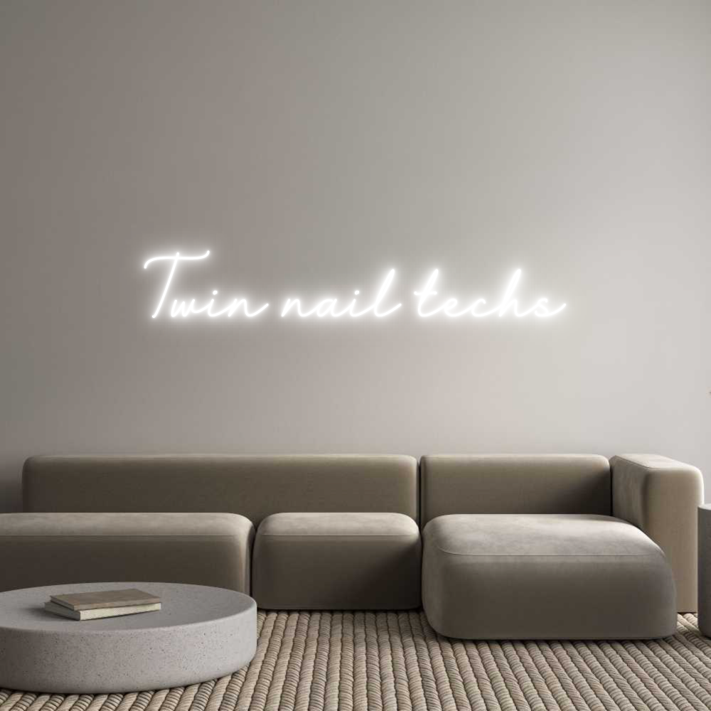 Custom Neon: Twin nail techs