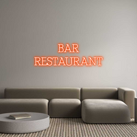 Custom Neon: BAR RESTAURANT