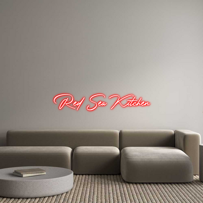 Custom Neon: Red Sea Kitchen