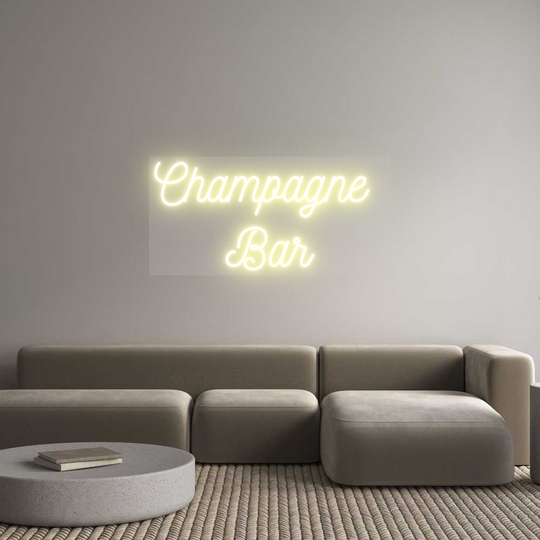 Custom Neon: Champagne 
Bar