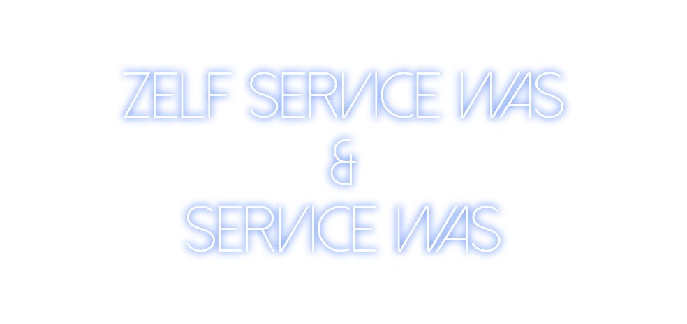 Custom Neon: Zelf service ...