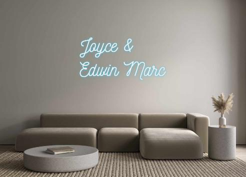 Benutzerdefiniertes Neon: Joyce &amp;
 Edwin...