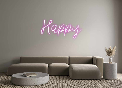 Custom Neon: Happy