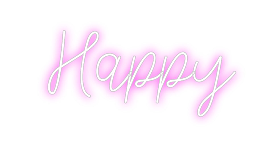 Custom Neon: Happy