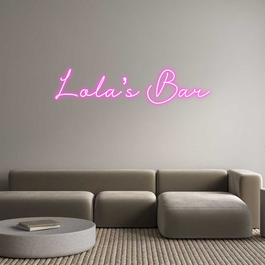 Benutzerdefiniertes Neon: Lolas Bar