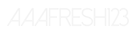Custom Neon: AAAFRESH123