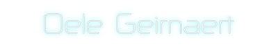Custom Neon: Oele Geirnaert