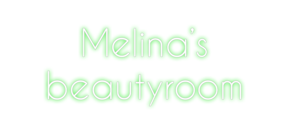 Benutzerdefiniertes Neon: Melina's
 bea...